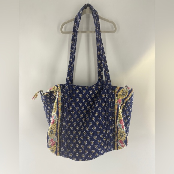 Vera Bradley Cottagecore Royal Blue Flower Double handle shoulder bag - Picture 10 of 11